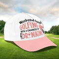 Golfing With A Chance Of Drinking Golf Cap, Ladies Golf Caps, Women Cap
