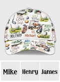 Live Love Golf Personalized Golf Cap, Funny Golf Cap, Gift For Dad, Golf Gift For Men