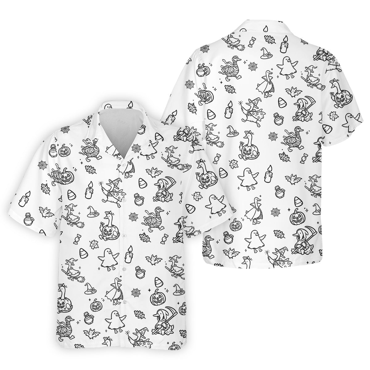 Goose Halloween, Doodle Pattern, Black And White Golf Polo, Mens Funny Golf Shirts, Long Sleeve Golf Shirts, Men Golf Polo