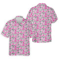 Pink Ribbon Breast Cancer Awareness Shirt, Golf Tops For Men, Hawaiian Golf Shirts, Golfing Apparel