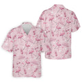 Pink Flamingo Customized Golf Polos, Fun Men's Golf Polos, Hawaiian Golf Shirts, Golfing Apparel