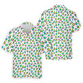 Neon Middle Finger Men Fun Golf Shirts, White Golf Polo, Cool Golf Gifts, Golfing Apparel