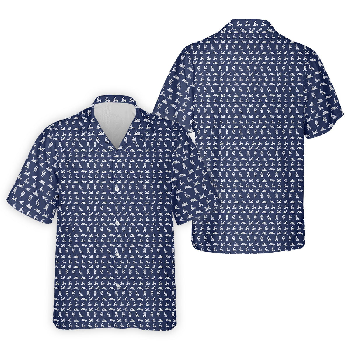 Stick Figure Couple Fun Men's Golf Polos, Fun Golf Shirts For Men, Unique Gift For Golfer, Matching Golf Shirt