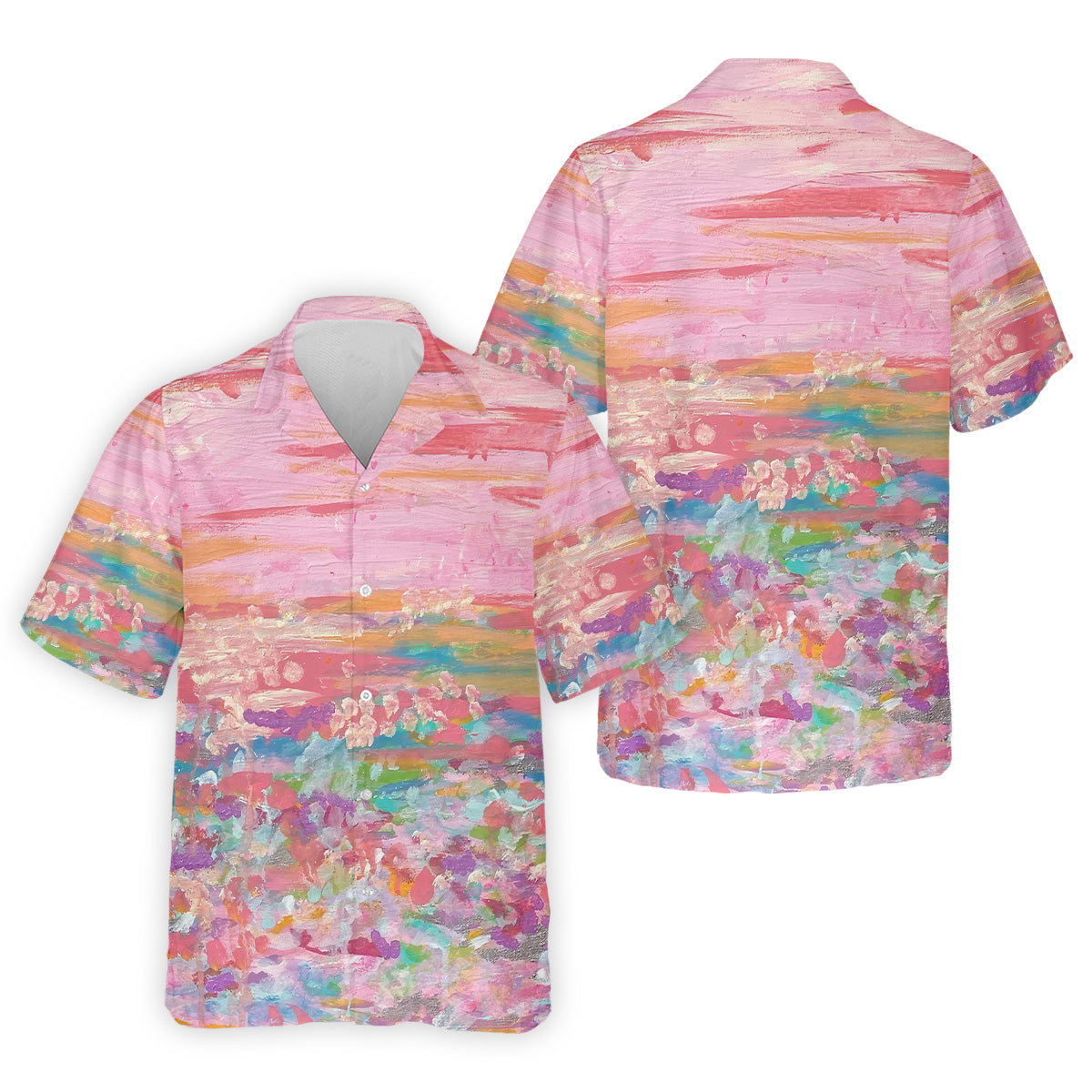 Ombre Colorful Breast Cancer Golf Shirt, Couple Golf Shirt, Matching Golf Shirt, His And Hers Golf Shirts