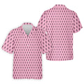 Funny Middle Finger Pink Men's Golf Shirt, Breast Cancer Golf Shirt, Fun Golf Shirts For Men