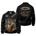 I Like Golf And Cigars And Maybe 3 People Custom Funny Skull Golf Polo Shirt, Dad Golf Gift