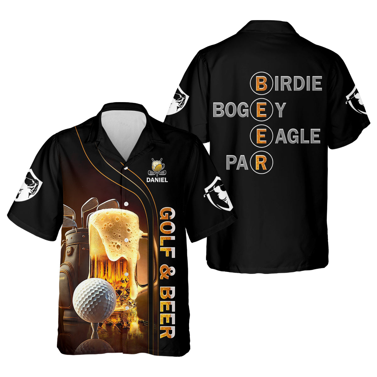 Golf And Beer Custom Men's Golf Polo Shirt, Funny Golf Shirt, Gift For Golfers