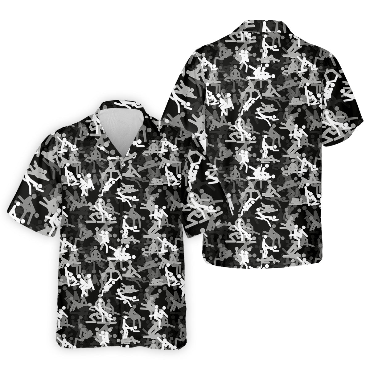 Black And White Funny Couple Mens Golf Polo Shirts, Cool Golf Gift, Golfing Apparel
