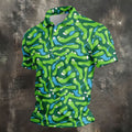 Golf Course Layout Golf Shirt, Fairway Water Hazard Pattern, Golf Shirt For Men