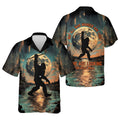 Not All Who Wander Are Lost Funny Bigfoot Men's Golf Polo Shirt, Golfers Gift, Funny Golf Shirt