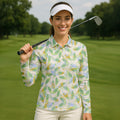Abtract Seamless Pattern Womens Golf Tops, Pastel Womens Golf Polo Shirts, Matching Golf Shirts