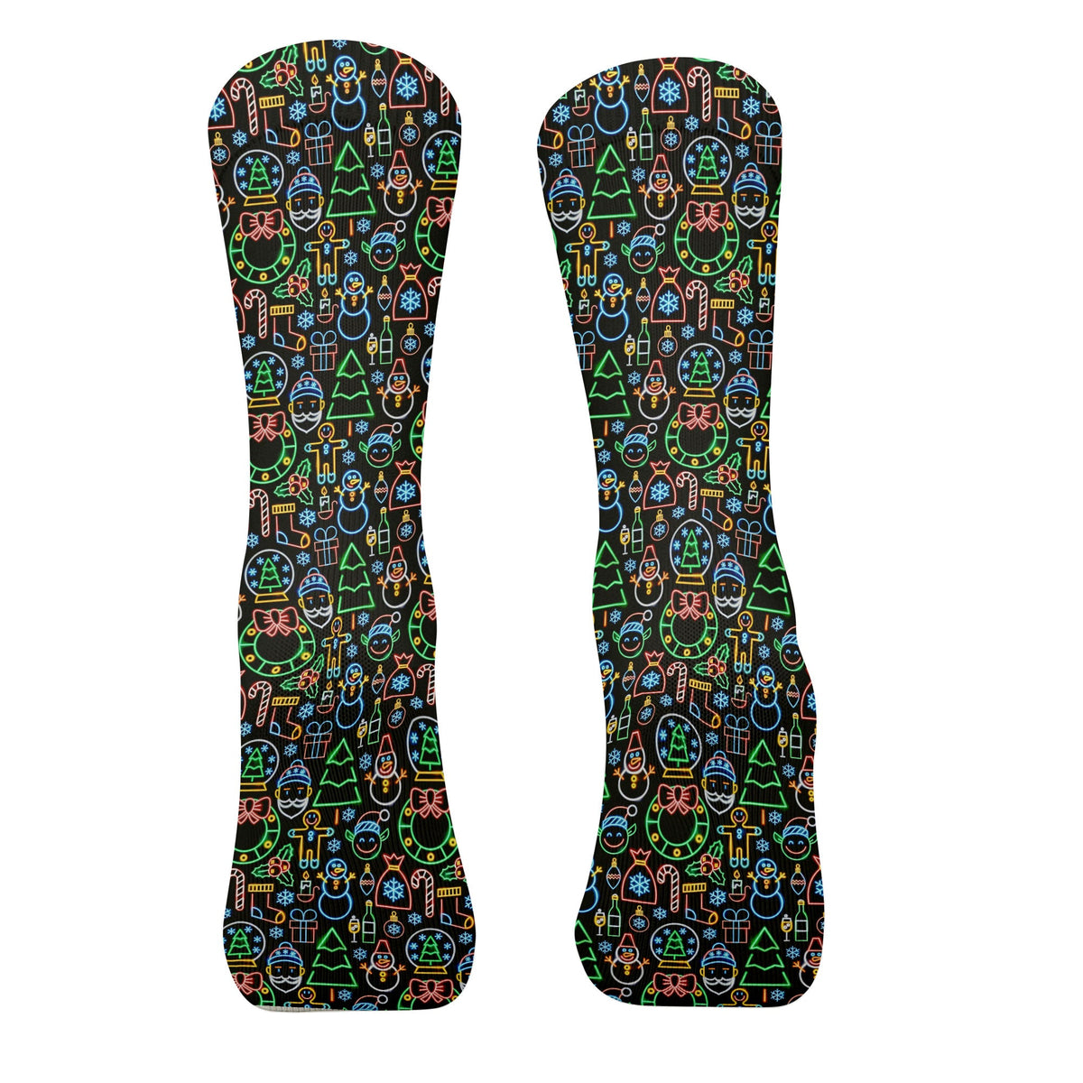 Neon Christmas Retro Style Golf Socks, Christmas Golf Gift, Gifts For Golf Lovers
