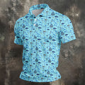 Best Dad Ever Dad Life Doodle Pattern Father's Day Golf Shirt, Golf Gift For Dad