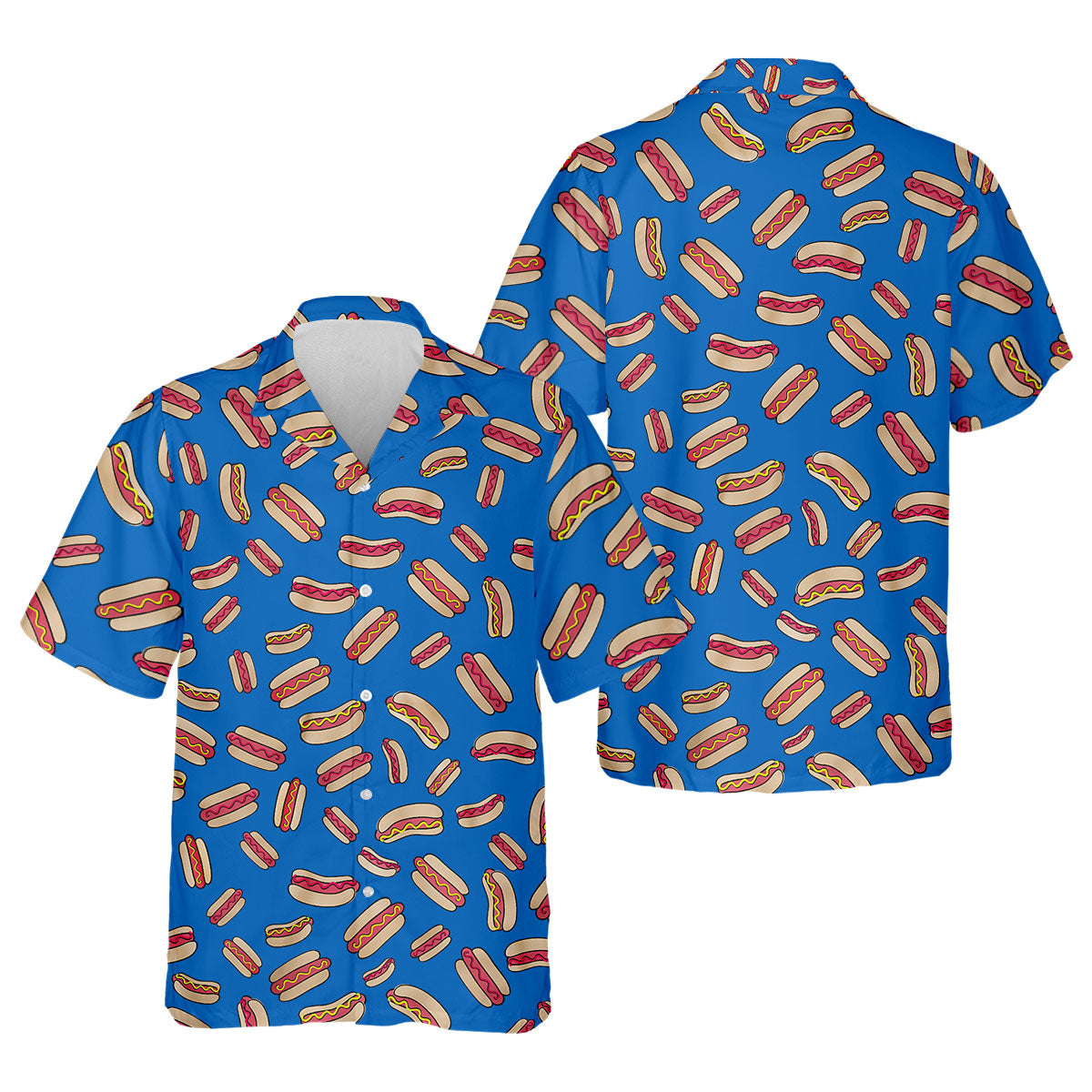 Men's Golf Polo Shirt, Hotdog Funny Golf Shirt, Dad Golf Gift