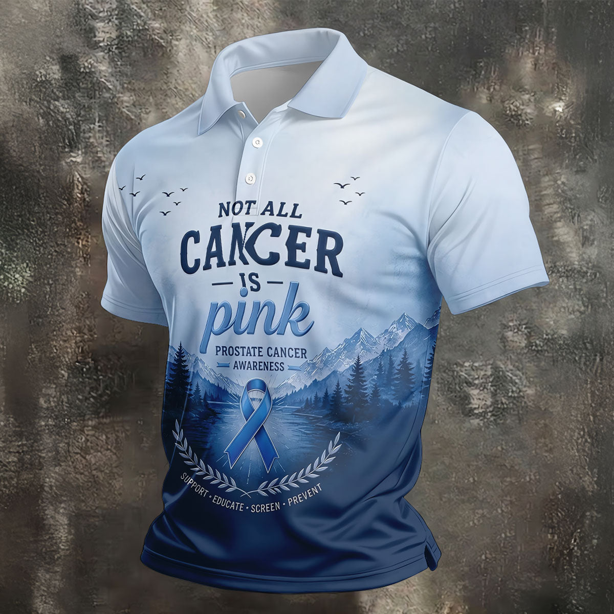Not All Cancer Is Pink Prostate Cancer Polo Shirt, Mens Golf Polo, Printed Golf Shirts