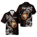 Flaming Dragon Custom Golf Polo Shirt, Dad Golf Gift, Golf Lover Gifts