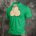Green Funny Dickhead Faux Chest Golf Shirt, Men's Golf Shirt, Mens Polo Shirts