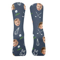Best Dad By Par Custom Face Kids Photo, Golf Socks, Fun Socks For Men, Christmas Golf Gift