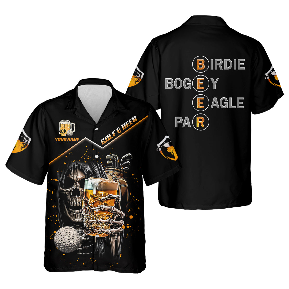 Custom Golf And Beer Soul Keeper Golf Polo Shirt , Funny Golf Shirt, Gift For Golfers