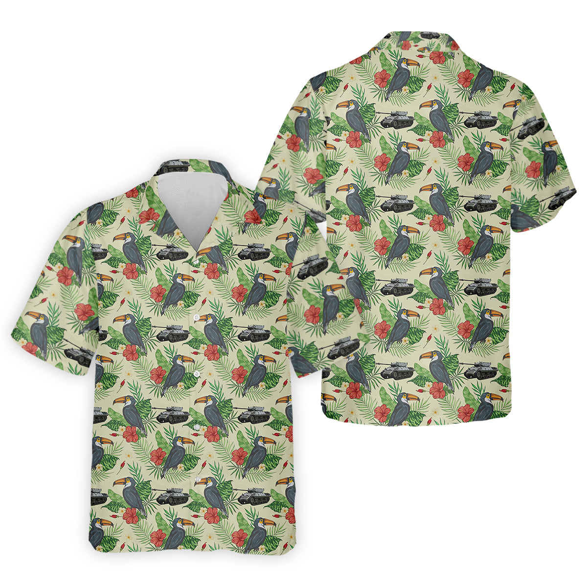Tropical Toucan Golf Polo Shirts, Golfing Apparel, Men Golf Gift, Funny Golf Shirt, Tropical Shirt