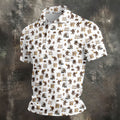 Let's Par Tee Bigfoot Golf Pattern Men's Golf Shirt, Golf Apparel For Men, Printed Golf Shirts