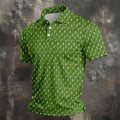 Funny Hole In One Pickle Golf Pattern Polo Shirt, Golf Shirts For Men, Mens Golf Apparel