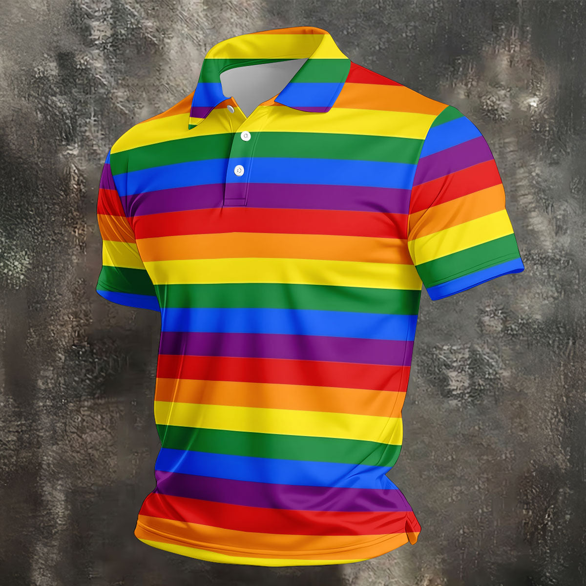 LGBT Rainbow Flag Golf Tops For Men, Pride Month Celebrate Golf Shirts For Men
