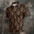 Haunted Face Wallpaper Halloween Golf Polo Shirt, Golf Polo For Men, Golf Apparel Shirt
