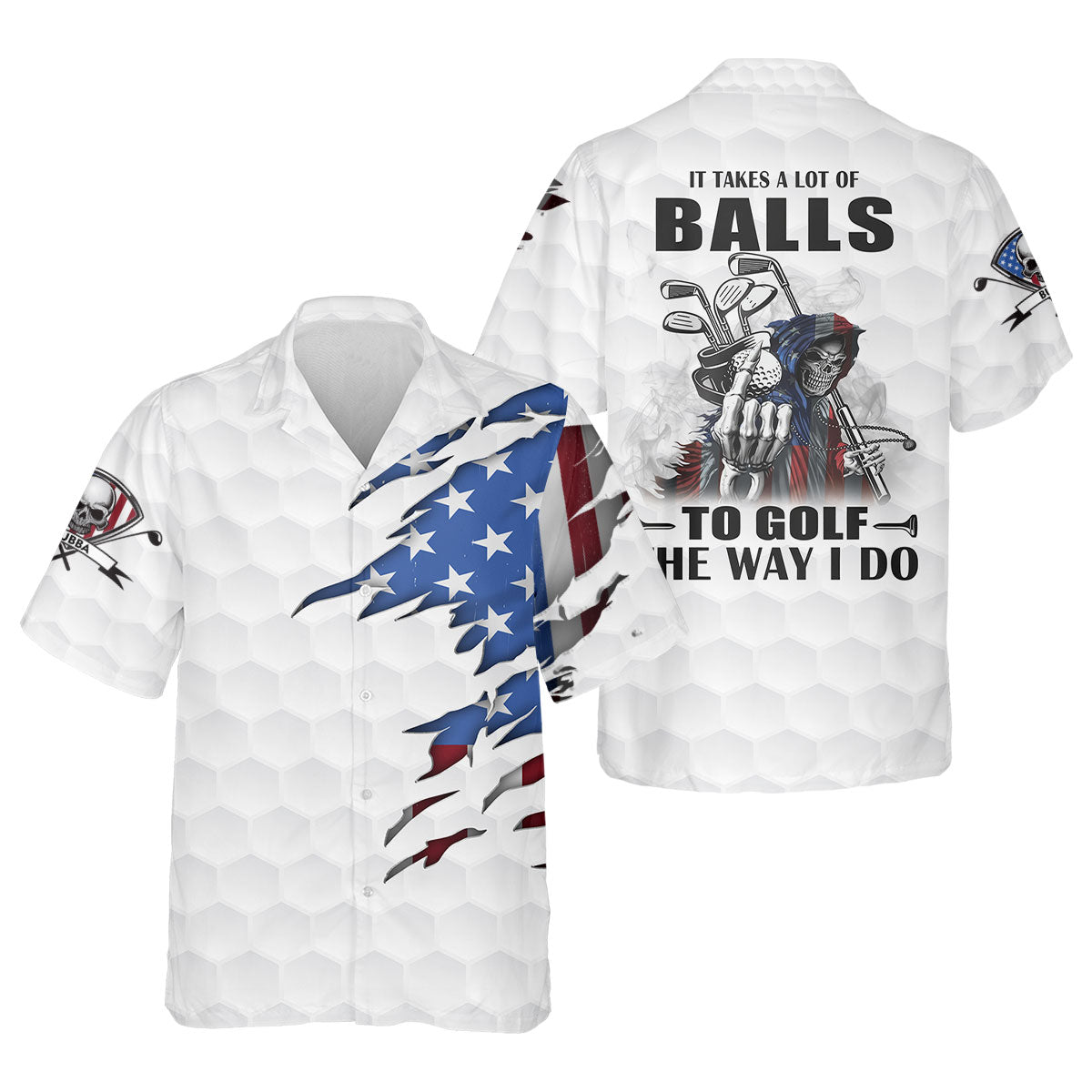 America Skeleton Golf Polo Shirt, Golfing Apparel, America 250 Anniversary Golf Clothing, Mens Golf Gift