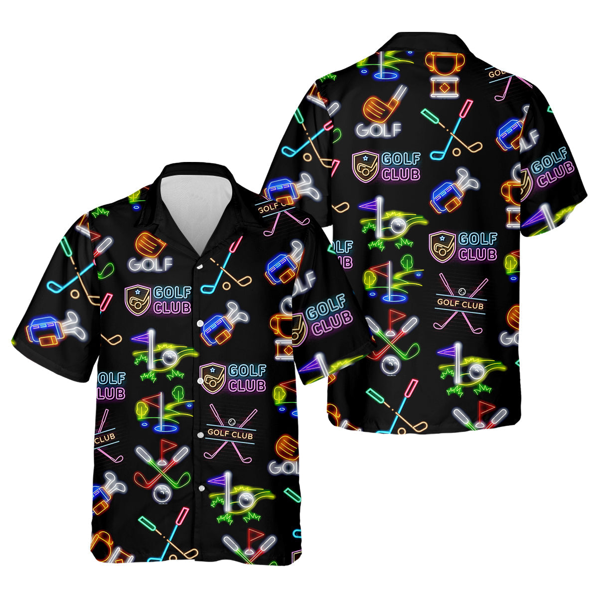 Neon Golf Clubs Golf Shirt, Funny Golf Shirt, Couple Golf Shirt, Matching Golf Shirt, His And Hers Golf Shirts
