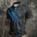 Blue Claw Marks Hawaiian Golf Shirt, Scratch Print Men's Golf Shirt, Polo Shirts For Men
