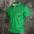 Lawn Mower Green Cross Stripe Father's Day Golf Shirt, Polo Shirts For Men, Golf Gift For Dad