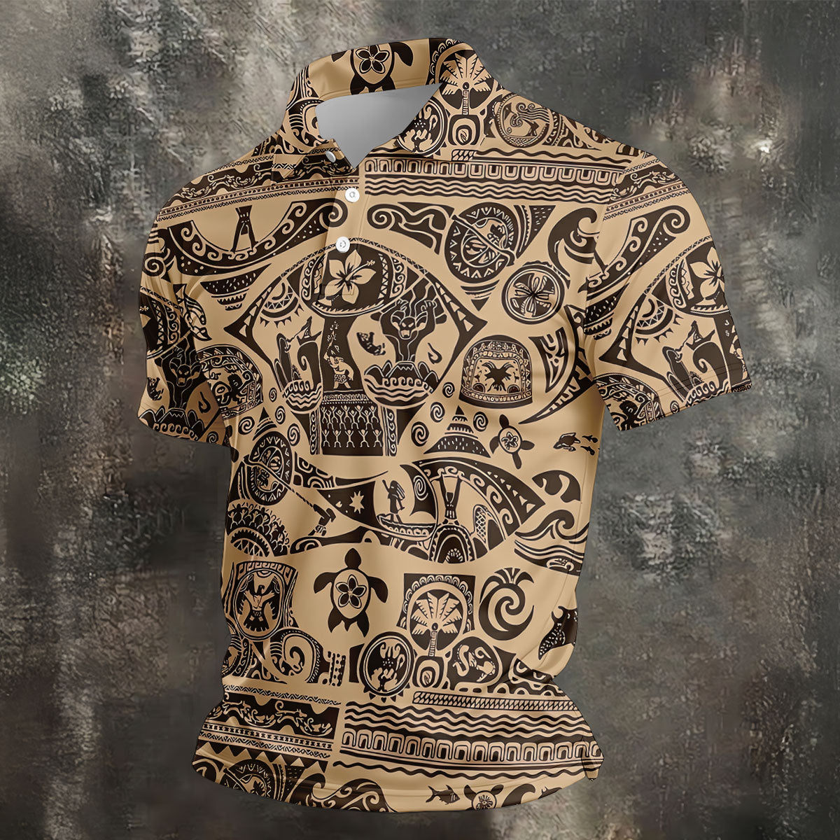 Polynesian Tribal Hawaiian Golf Shirt, Golf Shirts For Men, Mens Golf Apparel