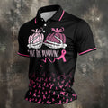 Save The Pumpkins Skeleton Breast Cancer Polo Shirt, Mens Golf Polo, Printed Golf Shirts