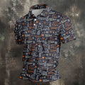 Funny Golf Bourbon Cigar Pattern Polo Shirt, Golf Polo Shirts For Men, Mens Golf Apparel