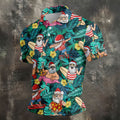 Men's Funny Santa Pool Float Golf Shirt, Christmas Golf Shirt, Golf Apparel For Men