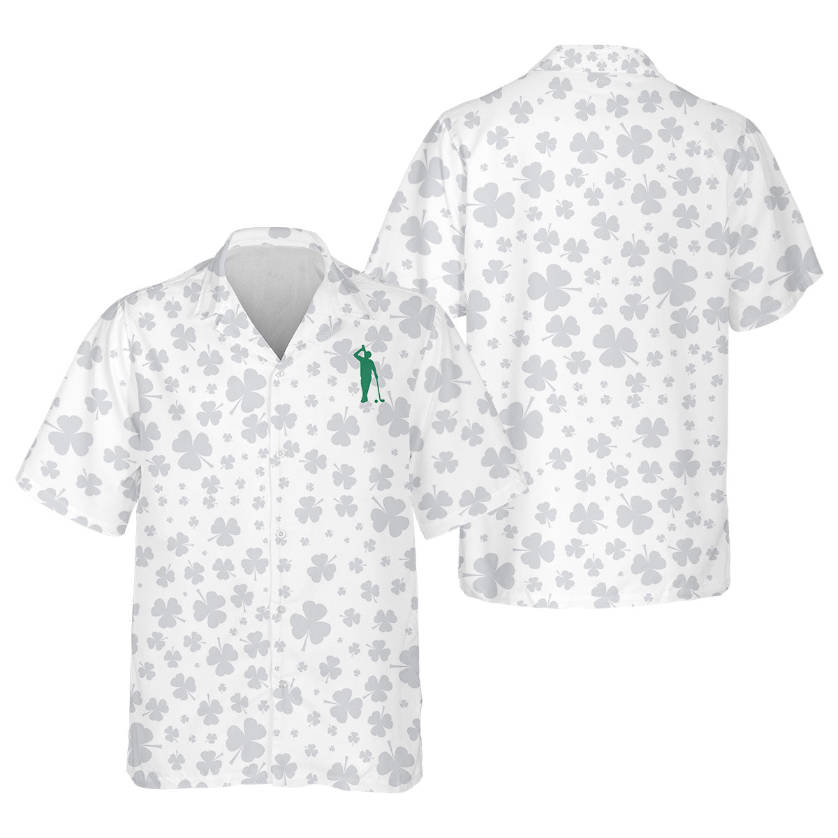 Shamrock Golf Polo Shirt, Mens Golf Shirt, St Patrick's Day Golf Shirt, Gift For Golfer