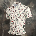 Old School Tattoo Flash Pattern Golf Polo Shirt, Men's Golf Shirt, Printed Golf Shirts