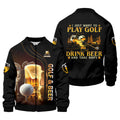 I Just Wanna Play Golf And Drink Beer Custom Golf Polo Shirt, Mens Golf Gift, Golf Lover Gift