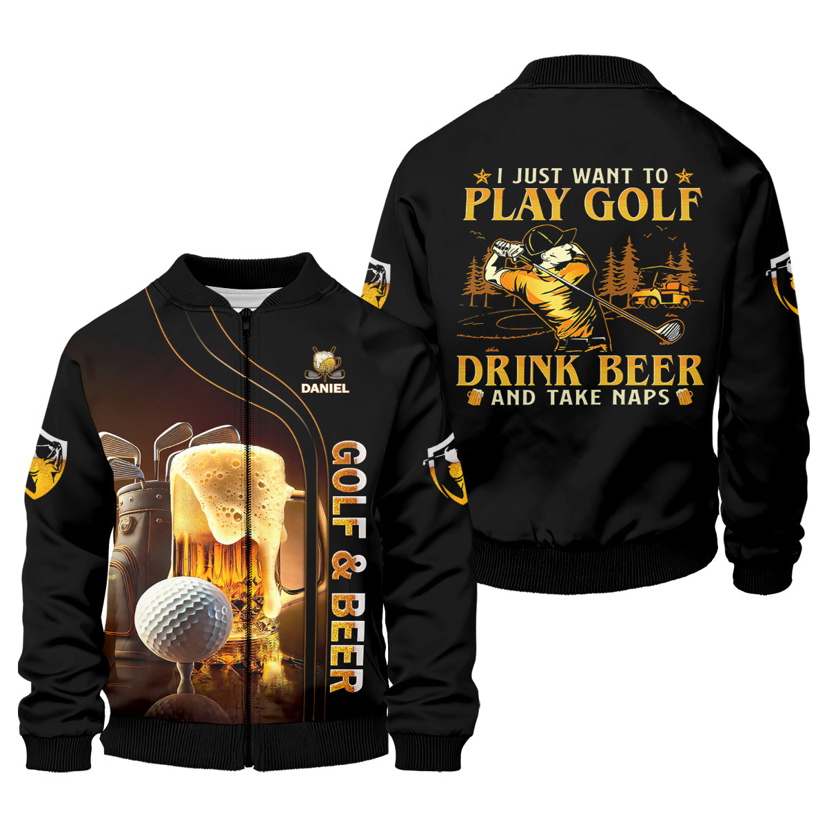 I Just Wanna Play Golf And Drink Beer Custom Golf Polo Shirt, Mens Golf Gift, Golf Lover Gift