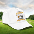 Happiness Is An Old Man With A Beer And A Golf Club Embroidered Baseball Cap, Golf Hat, Dad Golf Gift