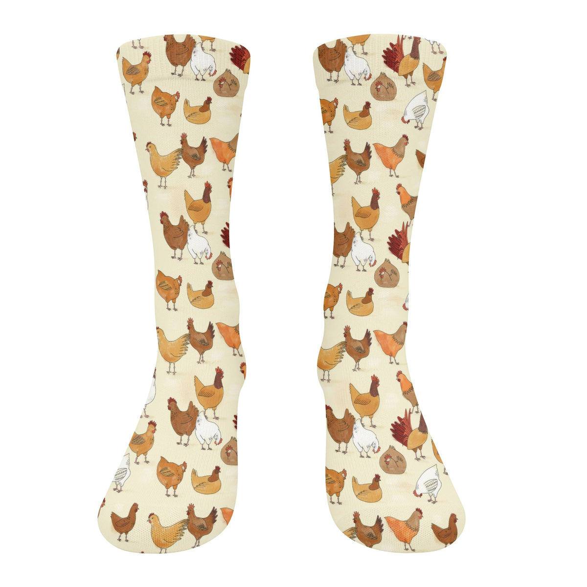 Funny Chicken Family Golf Socks, Golf Socks For Men, Chicken Lover Gifts, Fun Socks, Christmas Golf Gift