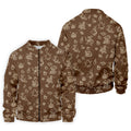 Goose Halloween Golf Shirt, Pumpkin Pattern Golf Shirt, Brown Golf Polo, Long Sleeve Golf Shirts, Men Golf Polo