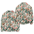 Tropical Floral Pattern Custom Hawaiian Shirts With Face, Men Polo Shirt, Long Sleeve Golf Shirts