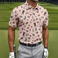 Vintage Tattoo Flash Icon Golf Polo Shirt, Golf Polo Shirts For Men, Mens Golf Apparel