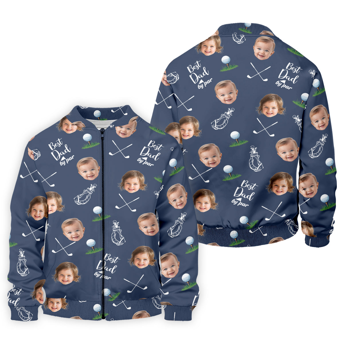 Best Dad By Par Custom Photo Golf Shirt, Fun Golf Shirt, Best Golf Gift For Dad