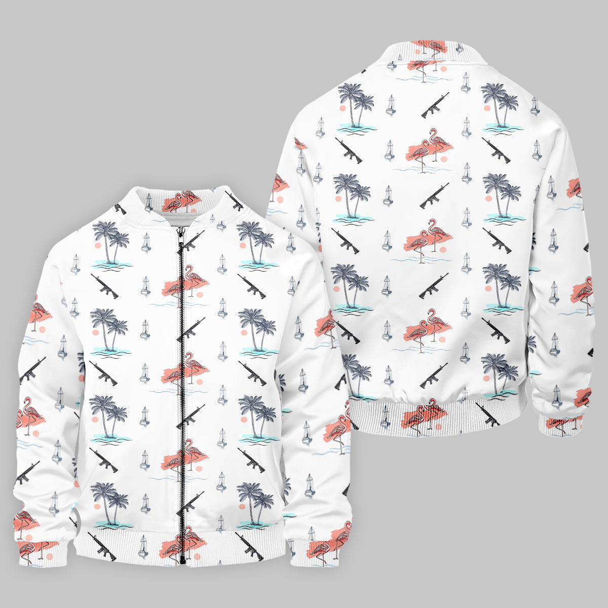 Flamingo Golf Polo Shirt, Mens Golf Gift, Funny Golf Shirt, Tropical Shirt