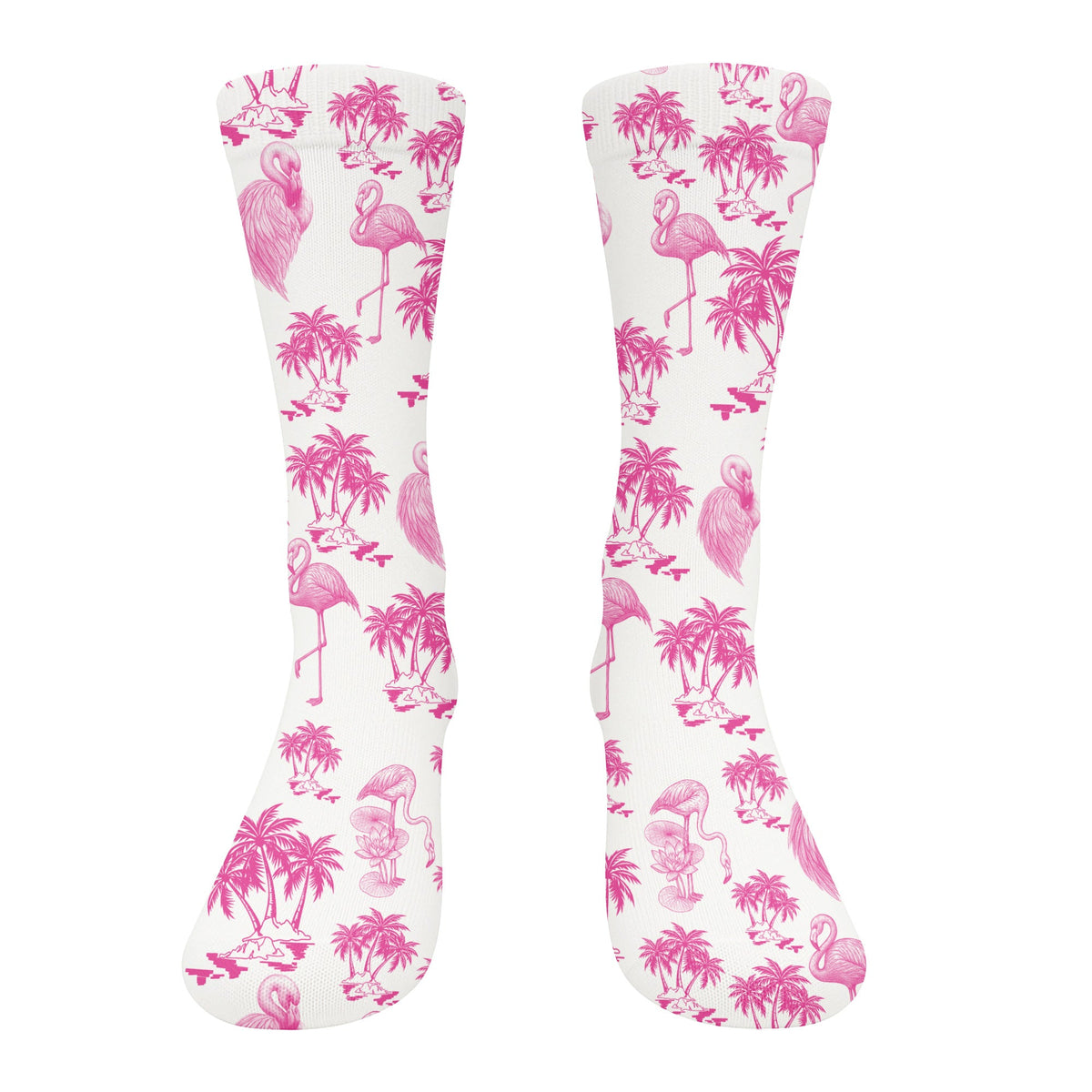 Funny Flamingo Coconut Men Golf Socks, Pink Flamingo Socks, Best Socks For Men, Funny Dad Gifts