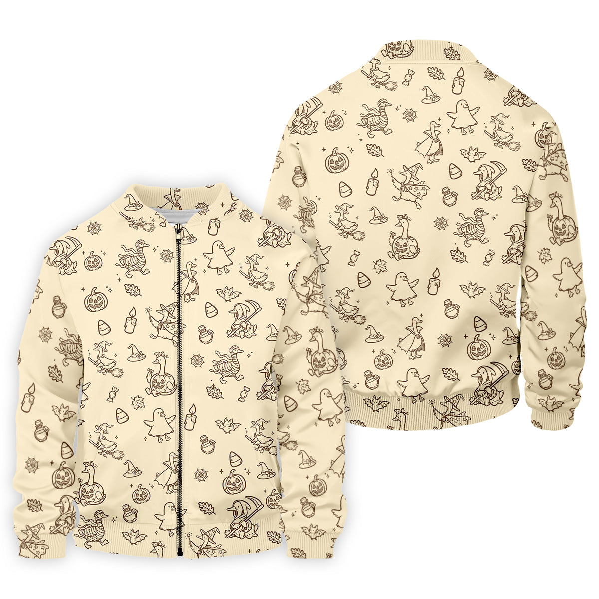 Goose Halloween, Doodle Pattern, Beige Golf Shirt, Mens Funny Golf Shirts, Long Sleeve Golf Shirts, Men Golf Polo