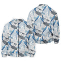 Blue Feather Golf Polo Shirt, Mens Golf Gift, Mens Tropical Shirts